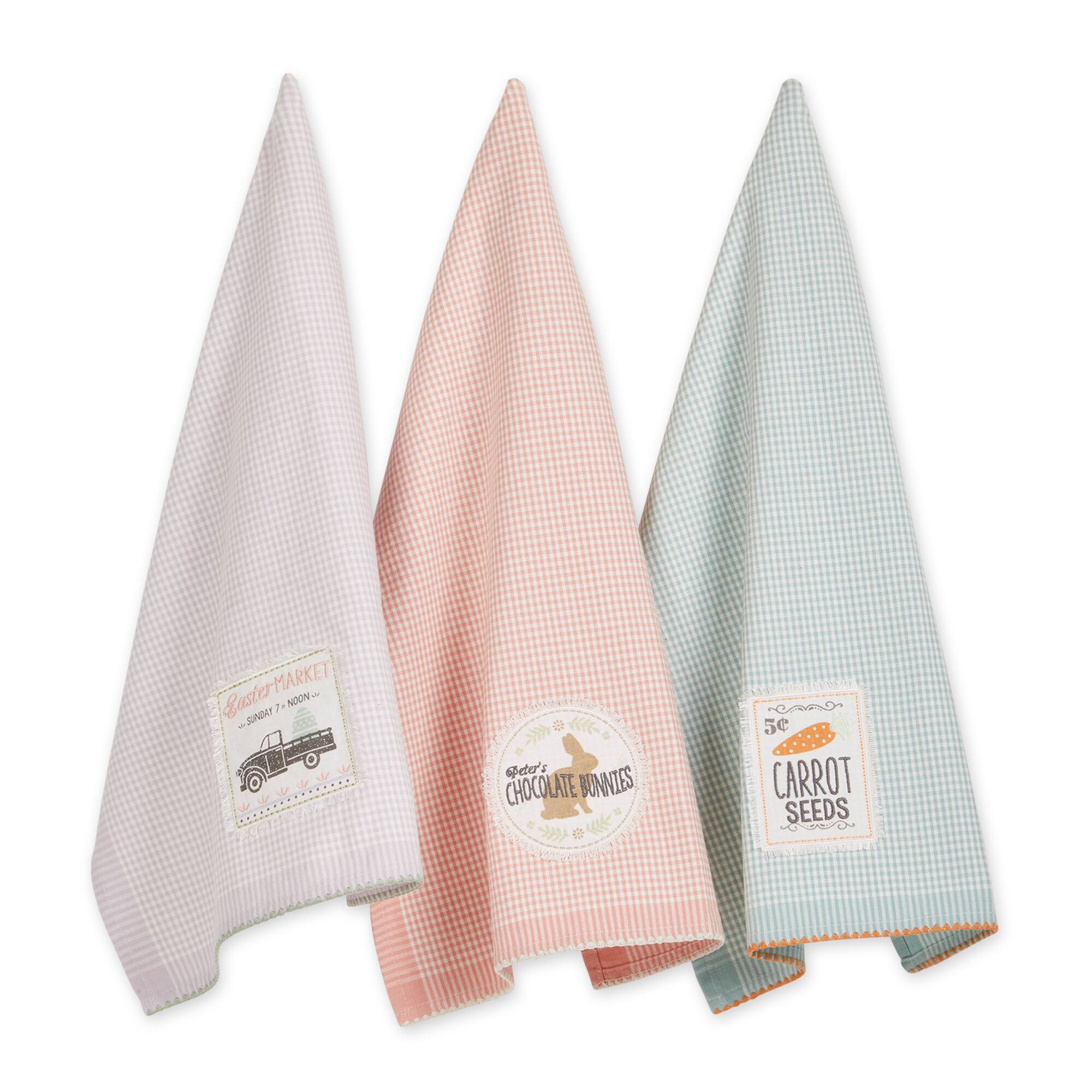 DII® Easter Market Embellished Dishtowel Set